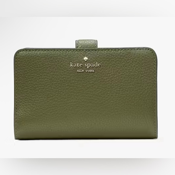 New Kate Spade Lena Medium Bifold Wallet in Enchanted Green - Picture 1 of 4